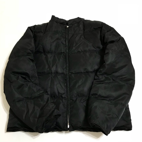 J Crew Mens Black Down Puffer Jacket 